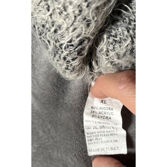 Kingsland Womans Vtg Fuzzy Knit Sweater Size XL Pullover Leopard Print Angora - Picture 4 of 6